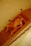 MD pink outfit on stairs 08.jpg