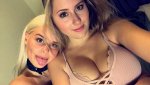 Claire Abbott getting intimate with her blonde friend.jpg