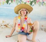 cheeky beach party shoot today - hula hula and cousin daisy shorts - no flamingos __ harmed in...jpg